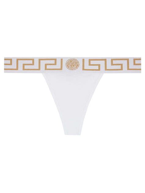 VERSACE PERIZOMA CON BORDO GRECA White, Yellow 